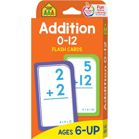 School Zone Publishing Addition 0-12 Flash Cards 04006